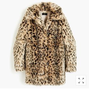Leopard Fake Fur Jacket JCrew